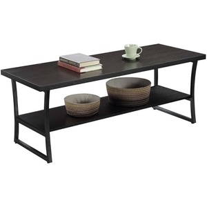 image:imageConvenience Concepts XCalibur Coffee Table Espresso  Slate Gray FrameEspressoSlate Gray Frame