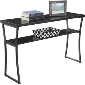 image:imageConvenience Concepts XCalibur Console Table Faux Birch  Slate Gray FrameEspresso  Slate Gray Frame