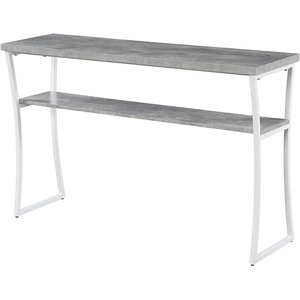 image:imageConvenience Concepts XCalibur Console Table Faux Birch  Slate Gray FrameFaux Birch  White Frame
