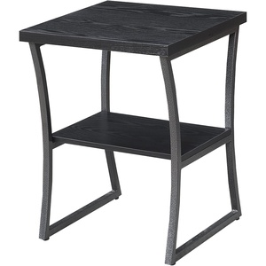 image:imageConvenience Concepts XCalibur End Table Espresso  Slate Gray FrameBlack Woodgrain  Gray Frame