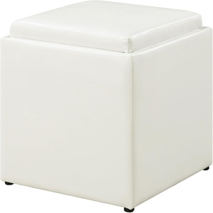 image:imageDesigns4Comfort Park Avenue Single Ottoman with Stool and Reversible TrayWhite