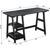 image:imageConvenience Concepts 090107ES Trestle Desk EspressoBlack