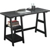 image:imageConvenience Concepts 090107ES Trestle Desk EspressoBlack