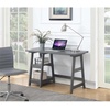 image:imageConvenience Concepts 090107ES Trestle Desk EspressoCharcoal Gray