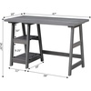 image:imageConvenience Concepts 090107ES Trestle Desk EspressoCharcoal Gray