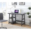 image:imageConvenience Concepts 090107ES Trestle Desk EspressoCharcoal Gray