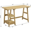 image:imageConvenience Concepts 090107ES Trestle Desk EspressoLight Oak