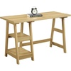 image:imageConvenience Concepts 090107ES Trestle Desk EspressoLight Oak