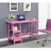 image:imageConvenience Concepts 090107ES Trestle Desk EspressoPink