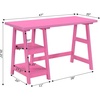 image:imageConvenience Concepts 090107ES Trestle Desk EspressoPink