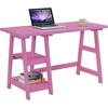 image:imageConvenience Concepts 090107ES Trestle Desk EspressoPink