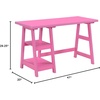 image:imageConvenience Concepts 090107ES Trestle Desk EspressoPink