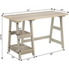 image:imageConvenience Concepts 090107ES Trestle Desk EspressoWeathered White