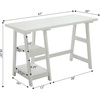 image:imageConvenience Concepts 090107ES Trestle Desk EspressoWhite