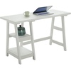 image:imageConvenience Concepts 090107ES Trestle Desk EspressoWhite