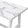 image:imageConvenience Concepts 090107ES Trestle Desk EspressoWhite Faux MarbleWhite