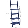 image:imageConvenience Concepts 5 shelves American Heritage Bookshelf Ladder Espresso 7275 x 25Cobalt Blue