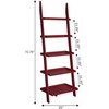 image:imageConvenience Concepts 5 shelves American Heritage Bookshelf Ladder Espresso 7275 x 25Cranberry Red