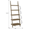 image:imageConvenience Concepts 5 shelves American Heritage Bookshelf Ladder Espresso 7275 x 25Driftwood