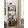 image:imageConvenience Concepts 5 shelves American Heritage Bookshelf Ladder Espresso 7275 x 25Driftwood