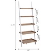 image:imageConvenience Concepts 5 shelves American Heritage Bookshelf Ladder Espresso 7275 x 25DriftwoodWhite