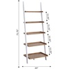 image:imageConvenience Concepts 5 shelves American Heritage Bookshelf Ladder Espresso 7275 x 25DriftwoodWhite