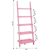 image:imageConvenience Concepts 5 shelves American Heritage Bookshelf Ladder Espresso 7275 x 25Light Pink