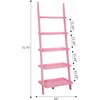 image:imageConvenience Concepts 5 shelves American Heritage Bookshelf Ladder Espresso 7275 x 25Light Pink