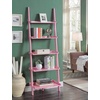 image:imageConvenience Concepts 5 shelves American Heritage Bookshelf Ladder Espresso 7275 x 25Light Pink