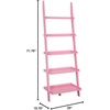 image:imageConvenience Concepts 5 shelves American Heritage Bookshelf Ladder Espresso 7275 x 25Light Pink