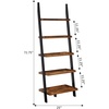 image:imageConvenience Concepts American Heritage Bookshelf Ladder BarnwoodBlackBarnwoodBlack