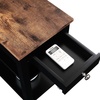 image:imageConvenience Concepts American Heritage Chairside End Table with Drawer 235  Classic Living Room Table with Storage Shelf Bedroom Nightstand Barnwood