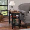 image:imageConvenience Concepts American Heritage Chairside End Table with Drawer 235  Classic Living Room Table with Storage Shelf Bedroom Nightstand Barnwood