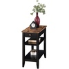image:imageConvenience Concepts American Heritage Chairside End Table with Drawer 235  Classic Living Room Table with Storage Shelf Bedroom Nightstand Barnwood
