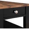 image:imageConvenience Concepts American Heritage Chairside End Table with Drawer 235  Classic Living Room Table with Storage Shelf Bedroom Nightstand Barnwood