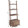 image:imageConvenience Concepts American Heritage Ladder Bookcase with File Drawer DriftwoodDriftwood
