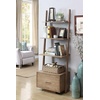 image:imageConvenience Concepts American Heritage Ladder Bookcase with File Drawer DriftwoodDriftwood