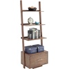 image:imageConvenience Concepts American Heritage Ladder Bookcase with File Drawer DriftwoodDriftwood