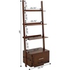 image:imageConvenience Concepts American Heritage Ladder Bookcase with File Drawer DriftwoodEspresso