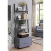 image:imageConvenience Concepts American Heritage Ladder Bookcase with File Drawer DriftwoodGrey