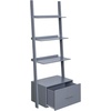image:imageConvenience Concepts American Heritage Ladder Bookcase with File Drawer DriftwoodGrey