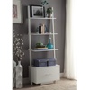 image:imageConvenience Concepts American Heritage Ladder Bookcase with File Drawer DriftwoodWhite