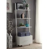image:imageConvenience Concepts American Heritage Ladder Bookcase with File Drawer DriftwoodWhite