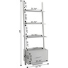 image:imageConvenience Concepts American Heritage Ladder Bookcase with File Drawer DriftwoodWhite