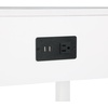 image:imageConvenience Concepts American Heritage Logan End Table with USB Ports amp AC Outlet 18  Square Living Room Side Table with Storage Drawer amp PullOut Shelf Bedroom Nightstand with Charging WhiteWhite
