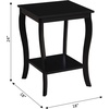 image:imageConvenience Concepts American Heritage Square End Table with Shelf BlackBlack