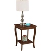 image:imageConvenience Concepts American Heritage Square End Table with Shelf BlackEspresso