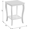 image:imageConvenience Concepts American Heritage Square End Table with Shelf BlackWhite