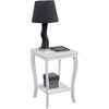 image:imageConvenience Concepts American Heritage Square End Table with Shelf BlackWhite