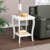 image:imageConvenience Concepts American Heritage Square End Table with Shelf BlackWhite